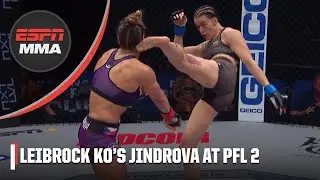 Amber Leibrock knocks out Martina Jindrova with head kick at PFL 2 | ESPN MMA