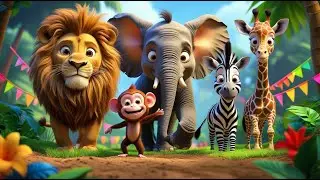 🐯🏁 Jungle Race | Fun Animal Adventure Song for Kids 🌴✨