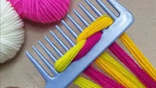 Super easy 5 Beautiful Woolen Yarn Flower making ideas with Hair Comb | Easy Sewing Hack 