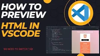 How to preview of HTML code in VSCODE itself || No need to switch tab