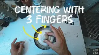 How to center clay on a mini pottery wheel - Beginner's guide to throwing mini pottery