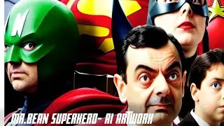 Mr. Bean superhero - AI artwork