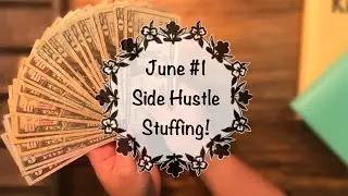 Side Hustle #1 of June Cash Stuffing Our Savings! | $360!! | Beginner Budgeting