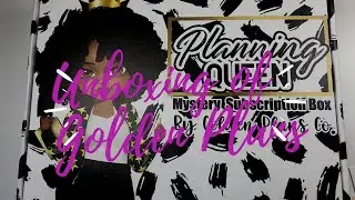 Golden Plans Co Unboxing|| planner goodies|| #goldenplansco #plannerbabe #subbox #trickaplans