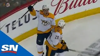 Colton Sissons Extends To Tip Roman Josi's Pass Home