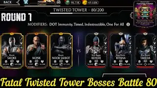Twisted Fatal Tower Bosses Battle 80 Fight + Reward | Talent Tree setups | MK Mobile
