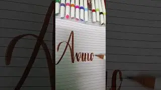 #shorts How to write name calligraphy with brush