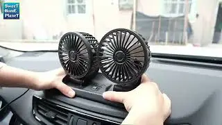 Portable USB Auto Cooling Car Fan Truck Vehicle Ventilation Fans 360 Rotatable Dual Headed Fan