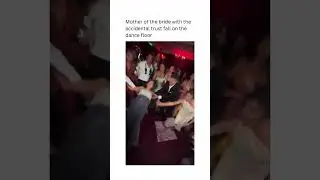 Get ready laugh with this meme  the mother of the bride doing a Matrix-style slip! 😂🕺