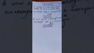 Definition of synonyms and antonyms with examples