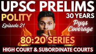 Cover 80% UPSC Polity Syllabus via 20% PYQs | 1995-2025 | Episode 21 | High Court of 🇮🇳 India 