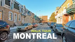 Montreal City Walk Tour in Plateau Neighborhood | Canada Walking Video Winter 2021