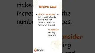 The Hicks Law in UI Design