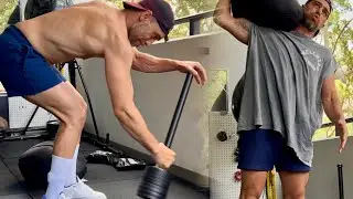 Sandbag, Steel Club And Calisthenics Workout 