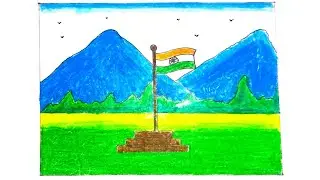 Indian Flag Drawing🇮🇳| Very easy republic day drawing | Happy Republic Day Drawing | Love India❤️