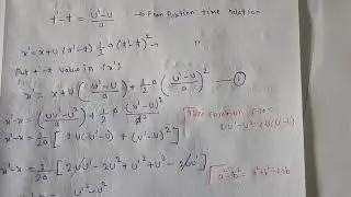 Velocity displacement relation