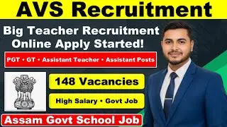 AVS Recruitment 2025 🔥 148 Vacancy | PGT, GT, Assistant Teacher, Lab Assistant | Apply Fast!