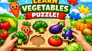 Learn Vegetables for Kids 🥕 | Vegetable Puzzle Game for Toddlers & Preschoolers