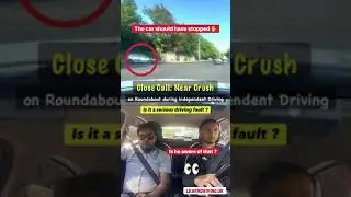 Terrifying Near Crash on Roundabout: Driving Test Gone Wrong! #drivingtest #drivingfails #driving