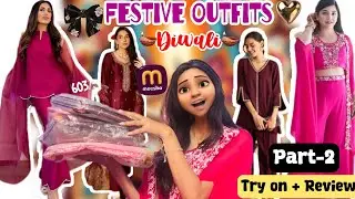 *Huge*Meesho Diwali Festive Outfits Haul Part-2 💫 | Sharara, Kurta Set, Indo Western & Co-Ord Set