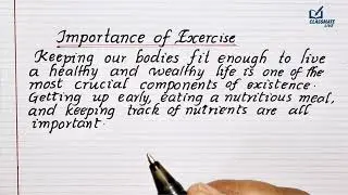Importance of Exercise Essay in English
