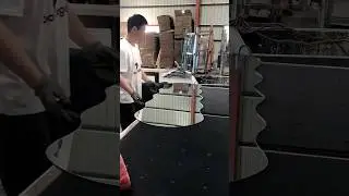 cut mirror factory work shop in China #cutmirror #mirrorfactory #Chinamirrorfactory