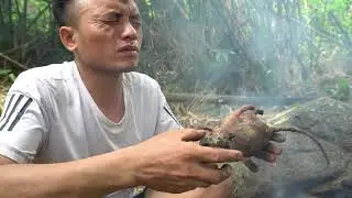300 days of survival, setting traps, finding food, surviving in the forest for a long time .p1