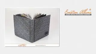 Album foto din vinilin alb si negru inflorat | Emotion Albums