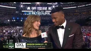 Saquon Barkley's First Interview as A Giant | 2018 NFL Draft | Apr 26, 2018