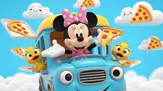 Minnie Mouse Giggle Bus Pizza Adventure | Funny Kids Cartoon with Little Ducks