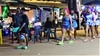 4K NIGHT LIFE IN GHANA ACCRA AFRICA NEIGHBORHOOD PART 5