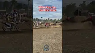Rise of a yellow flag,1 rider down #highlights #automobile #enduroph #everyone #motocross