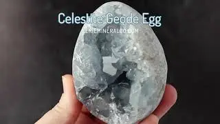 Celestite Geode Crystal Egg