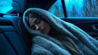 Fall Asleep Instantly in 3 Minutes with Pouring Rain & Thunder Roaring on The Car in the Night