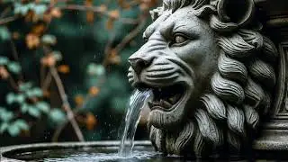 💧 Relaxing Lion Fountain 🦁🌿 | Flowing Water & Instrumental Music for Sleep, Focus & Inner Peace