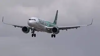 Frontier Airbus A321-271NX(N604FR)(Americas Green Airline Livery) arriving at Las Vegas!