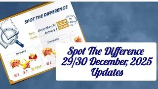 June's Journey Spot The Difference competition 29/30 December, 2025 update