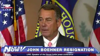 FNN: John Boehner Announces Resignation During Press Conference