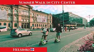 Relaxed Summer Day in City Centre - Helsinki, Finland 🇫🇮-  4K-HDR Walking Tour (25min)