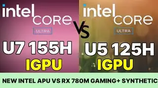 Intel core ultra 7 155H VS RYZEN 7840S VS I7 13700H vs  ULTRA 5 125H GAMING+BATTERY CONTENT CREATION