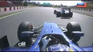 GP2 2013 Barcelona Accident in the race 1  (rus)