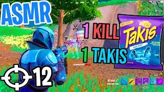ASMR Gaming 😴 Fortnite 1 Kill = 1 Takis Relaxing Eating Sounds 🎮🎧 Controller Sounds + Whispering 💤
