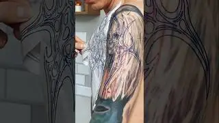 ТАТУИРОВКА ТРАЙБЛ В НОВОМ СТИЛЕ #flashvoid #рек #тату #татуировка #blackworktattoo
