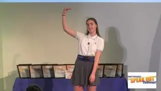 Sarah Dillamore, Winner, Jack Petchey’s “Speak Out” Challenge! Richmond Regional Final 2016-17