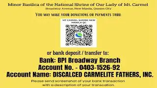 Mt. Carmel Shrine Live Stream - Liturgical Services