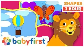 Learn Shapes for kids | Shapes School | Educational Video | Lion | Hot Air Balloon + | BabyFirst TV