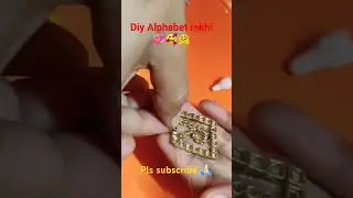 Diy alphabet rakhi/how to make name rakhi😍handmade rakhi making ideas#diy#creative ideas#shorts#new💖
