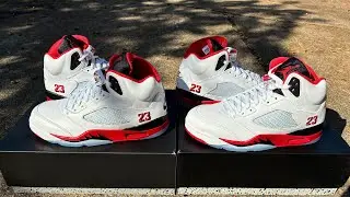 Air Jordan 5 Fire Red Black Tongue 2025 OG Ретро-реплика против розничной продажи