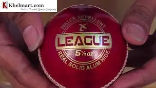 Thrax League Red Leather Cricket Ball