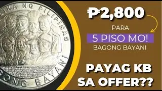 5 Piso Bagong Bayani / 2,800 ang OFFER KO! #kmjs #sb19 #coinbuyer #trending #viral #barya